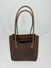 Load image into Gallery viewer, Rolled Handle Tote - Chocolate
